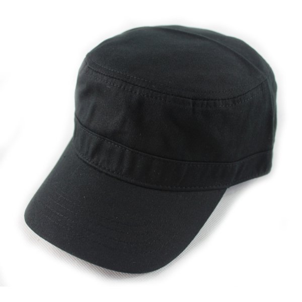 Custom Black Blank Flat Hats